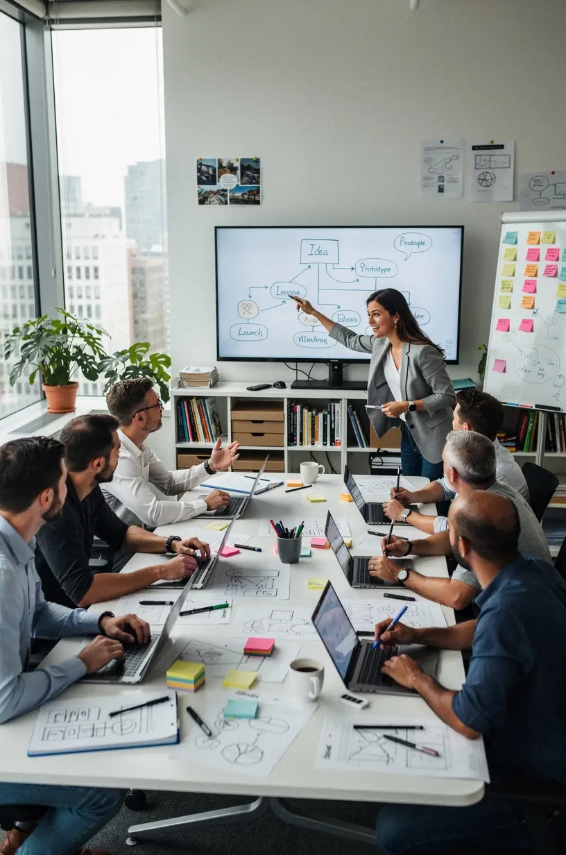 Illustration of batch processing tasks for productivity