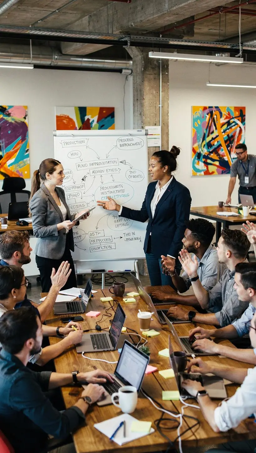 Mindfulness practices improving workflow efficiency and productivity.