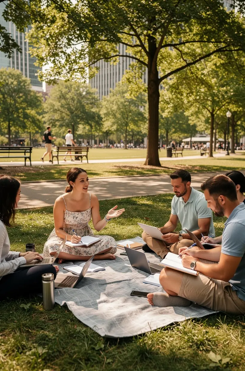 Person conducting a productivity audit with tools.